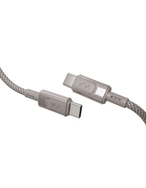 Кабель VLP Force Line 100W USB-C to USB-C 1.2m Natural Titanium