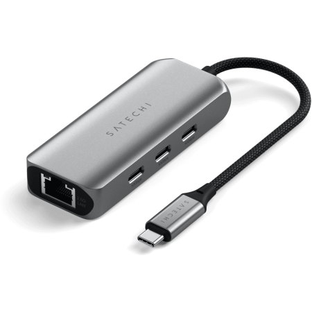 Адаптер Satechi 4-In-1 USB-C Hub With 2.5 Gigabit Ethernet Space Gray