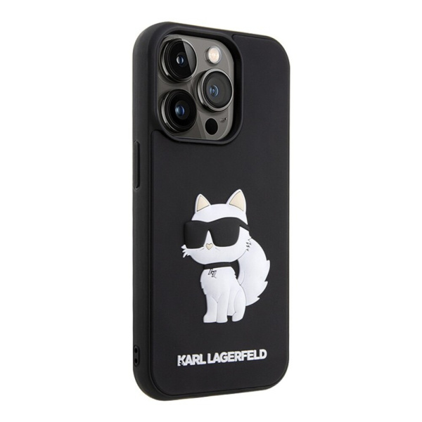 Чехол Lagerfeld для iPhone 15 Pro Rubber NFT Choupette Hard Black