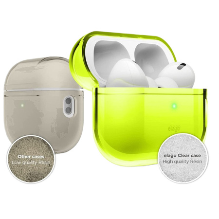 Чехол Elago для AirPods Pro 2 Clear Case Neon Yellow