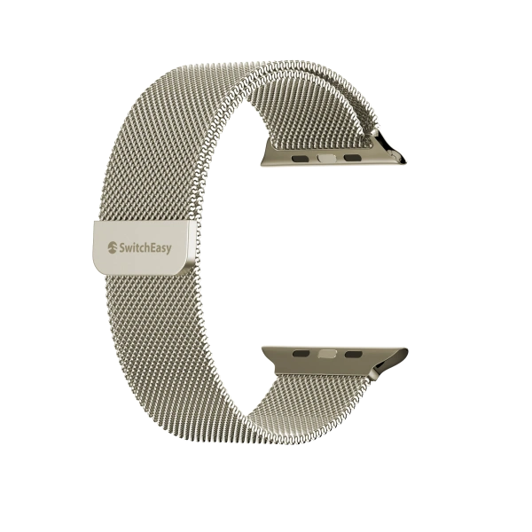 Ремешок Switcheasy Mesh Stainless Steel Apple Watch Loop для Apple Watch 42/44/45/49mm Starlight