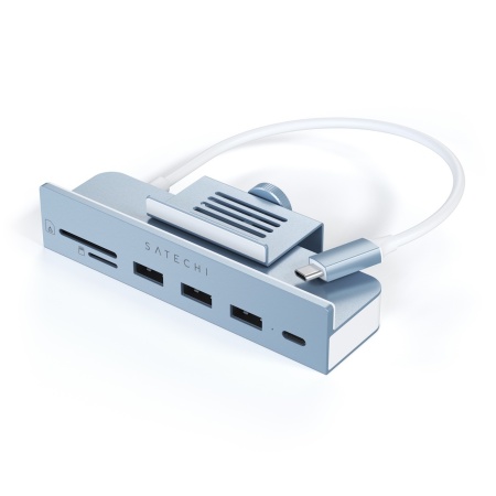 Мульти хаб Satechi USB-C Clamp Hub для iMac (2021) голубой (ST-UCICHB)