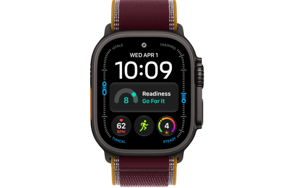 Часы Apple Watch Ultra 4 (2026) 49mm Black Titanium Case with Burgundy Trail Loop - Medium (GPS + Cellular)