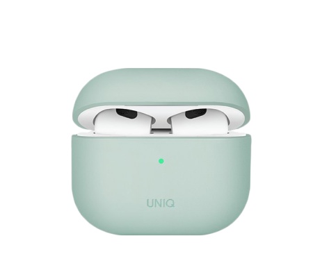 Чехол для AirPods 3 (2021) Uniq Lino Liquid Silicone Mint Green