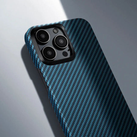 Защитный чехол Pitaka MagEZ Case 4 для iPhone 15 Pro Max Twill Black / Blue Защитный чехол Pitaka MagEZ Case 4 для iPhone 15 Pro Max Twill Black / Blue
