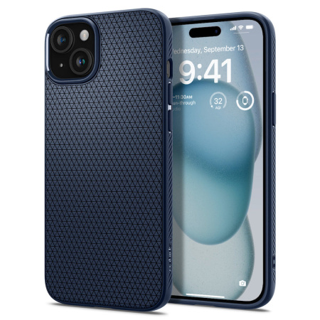 Защитный чехол Spigen Liquid Air для iPhone 15 Navy Blue