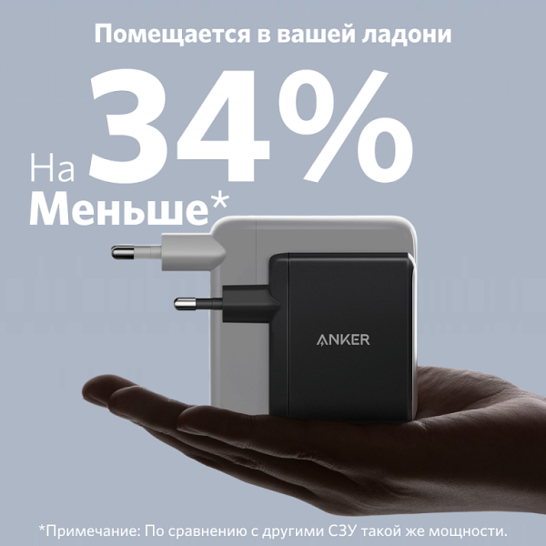 Сетевое зарядное устройство Anker PowerPort Nano II GaN 100 Вт