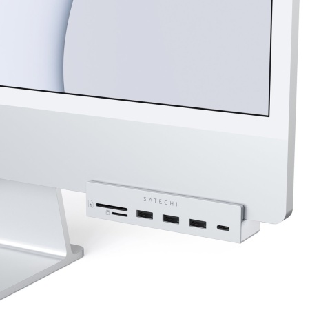 Алюминиевый USB-хаб Satechi Type-C Clamp для iMac Silver