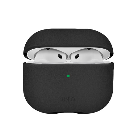 Чехол Uniq для Airpods 4 Lyden Leatherette with handstrap Black Чехол Uniq для Airpods 4 Lyden Leatherette with handstrap Black