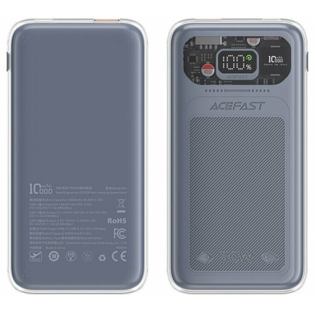 Внешний аккумулятор ACEFAST M1-10000 Sparkling Series 30W Fast Charge Mica Grey