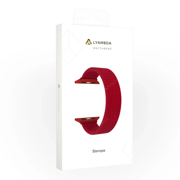 Ремешок Lyambda Steropa для Apple Watch 42-45 мм Red