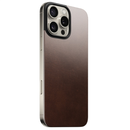 Чехол Nomad Magnetic Leather Back для iPhone 16 Pro Max Brown