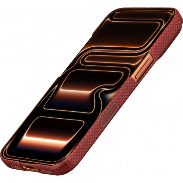 Защитный чехол Pitaka Sakura Hours для iPhone 17 Pro Max Daybreak Red