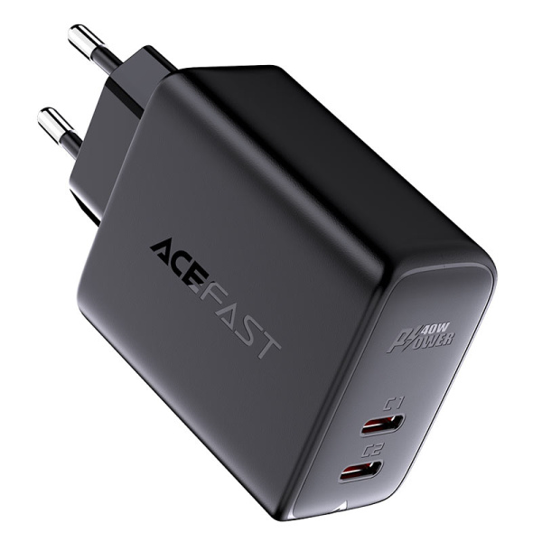 Зарядное устройство ACEFAST A9 PD 40W USB-C+USB-C Black