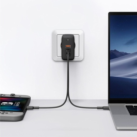 Зарядное устройство Aukey Omnia 90W 3-Port with GaN Fast Technology & PD 3.0 USB-C