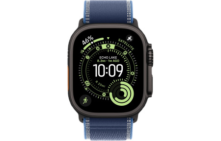 Apple Watch Ultra 3 (2025) 49mm Black Titanium Case with Blue/Bright Blue Trail Loop (GPS + Cellular) (M/L)