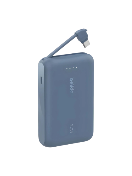 Внешний аккумулятор Belkin BoostСharge Power Bank 10000mAh USB-C 20W со встроенным кабелем USB-C Blue