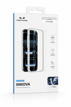 Защитное стекло для iPhone 17 Pro Max Keephone Innova Transparent Full Glue Glass