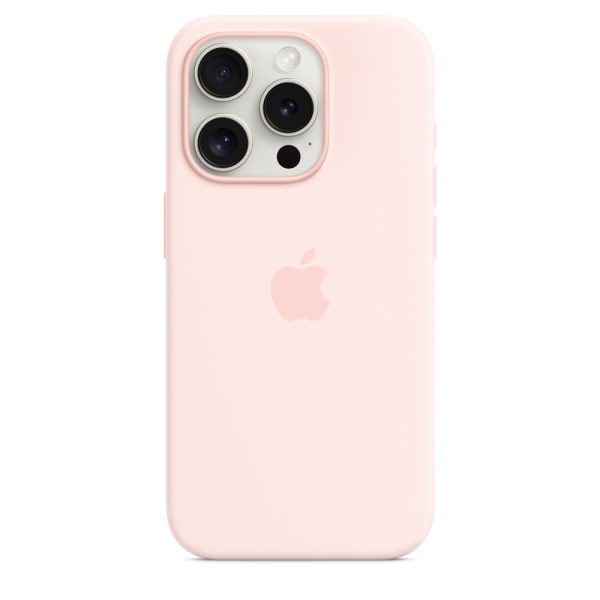 Чехол Apple iPhone 15 Pro Silicone Case with MagSafe Light Pink