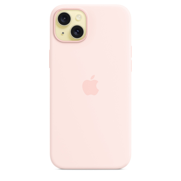 Чехол Apple iPhone 15 Plus Silicone Case with MagSafe Light Pink