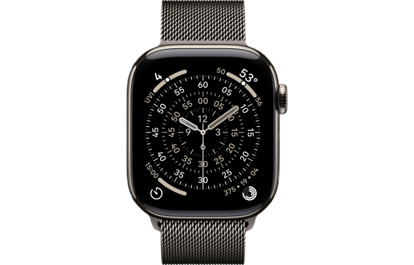 Часы Apple Watch Series 11 42mm Natural Titanium Case with Slate Milanese Loop (GPS + LTE)