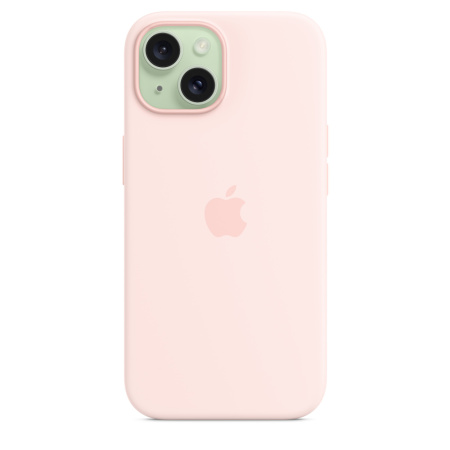 Чехол Apple iPhone 15 Silicone Case with MagSafe Light Pink