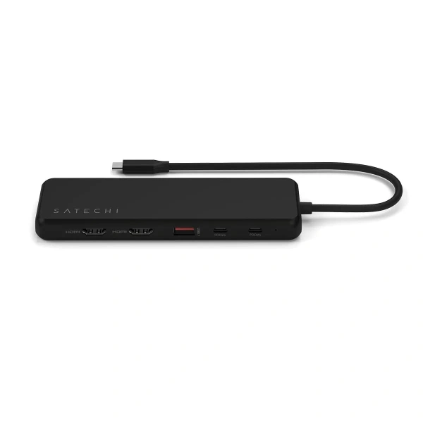 Адаптер Satechi Triple Display Multiport USB-C 13-in-1 2хHDMI 4хUSB-А 1хEthernet Port 2хUSB-C PD Audio 3.5 mm Black (Уцененный)