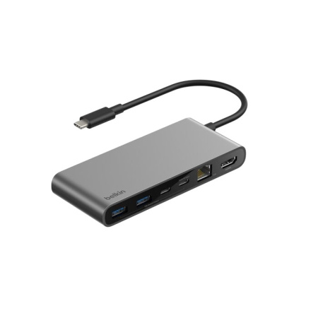 Хаб Belkin Connect USB-C 8-in-1 Multiport Hub With 2.5Gb Ethernet Space Gray