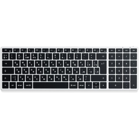 Беспроводная клавиатура Satechi Slim X2 Bluetooth Backlit Keyboard with Numeric Keypad с русской раскладкой Silver