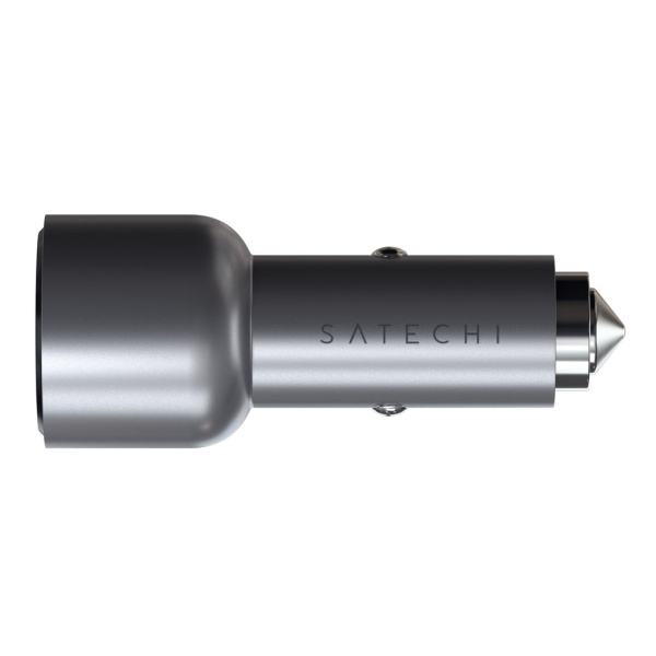 Автомобильное зарядное устройство Satechi 40W Dual USB-C Car Charger (PD) Space Gray