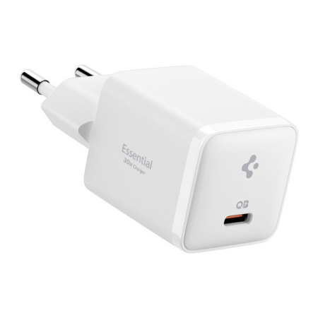 Cетевое зарядное устройство Spigen Arcstation Essential Charger 30W White