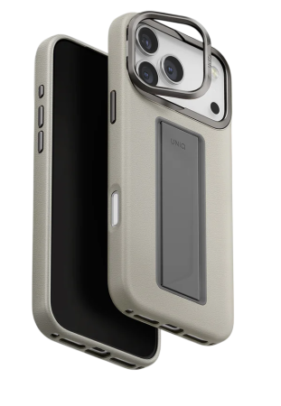 Защитный чехол Uniq для iPhone 17 Pro Max Uniq Heldro PRO Leatherette MagSafe + FlexGrip Clay