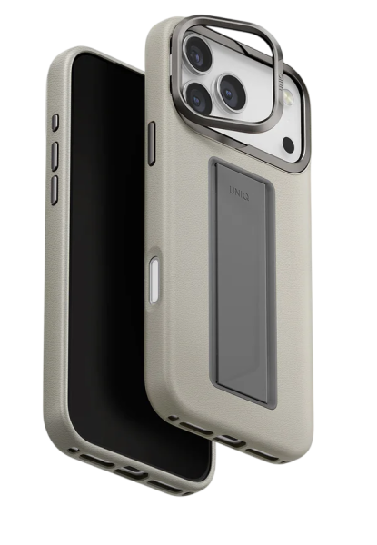 Защитный чехол Uniq для iPhone 17 Pro Max Uniq Heldro PRO Leatherette MagSafe + FlexGrip Clay