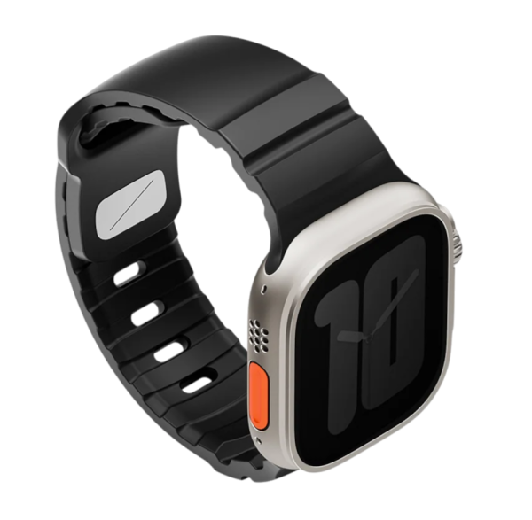 Ремешок Uniq для Apple Watch 44/45/46/49mm Alton Waterproof Silicone Midnight Black