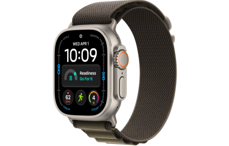 Часы Apple Watch Ultra 4 (2026) 49mm Natural Titanium Case with Dark Olive Alpine Loop - Medium (GPS + Cellular)