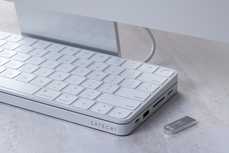 Док-станция Satechi USB-C Slim Dock для iMac 24" Silver