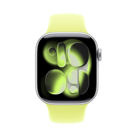 Часы Apple Watch Series 11 42mm Silver Aluminum Case with Neon Yellow Sport Band (GPS) (размер S/M)