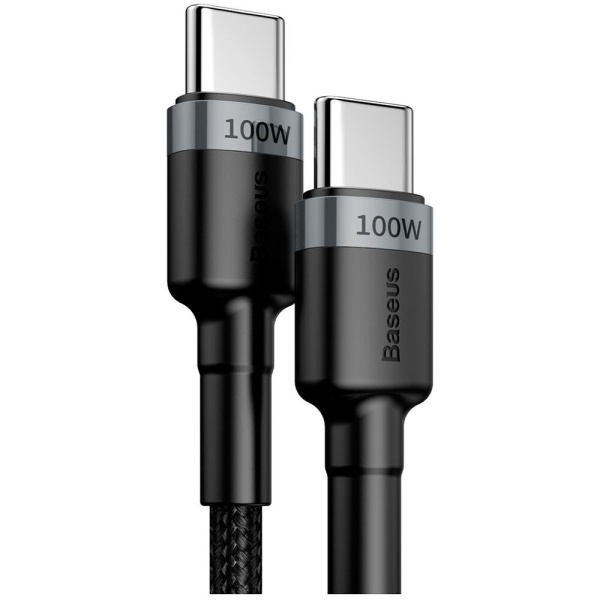 Кабель Baseus Cafule USB-C to USB-C 100W 1m Black