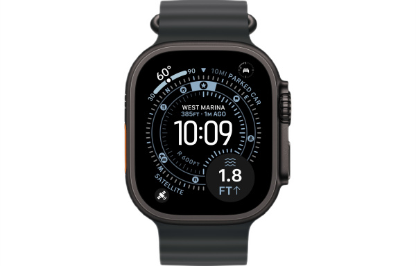 Apple Watch Ultra 3 (2025) 49mm Black Titanium Case with Black Ocean Band (GPS + Cellular)