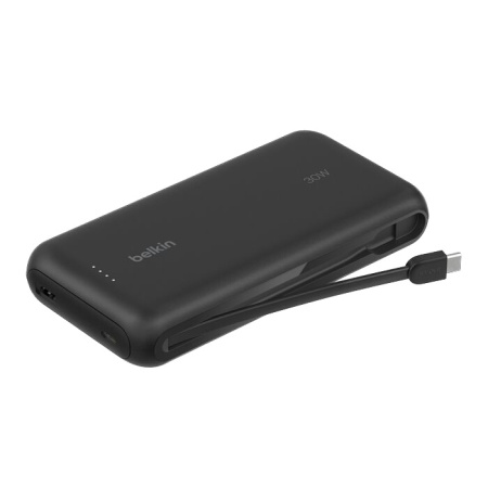 Внешний аккумулятор Belkin BoostСharge Power Bank 20000mAh USB-A / USB-C 30W со встроенным кабелем USB-C Черный