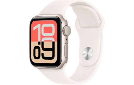 Часы Apple Watch SE 3 (2025) 40mm Starlight Aluminum Case with Starlight Sport Band (GPS) (размер M/L) Часы Apple Watch SE 3 (2025) 40mm Starlight Aluminum Case with Starlight Sport Band (GPS) (размер M/L)