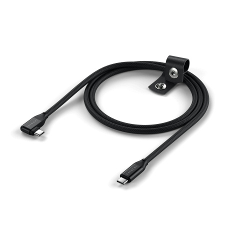 Кабель Satechi Right-Angle USB-C to USB-C 100см Data and Charge Black