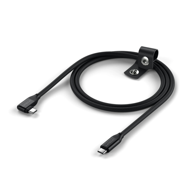 Кабель Satechi Right-Angle USB-C to USB-C 100см Data and Charge Black