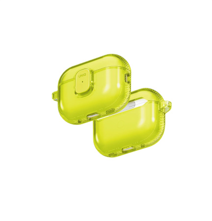 Защитный чехол Uniq для Airpods Pro 3 Glase PRO TPU Lock case Light Lime