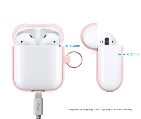 Чехол Elago для AirPods с беспроводной зарядкой Hang Case Pink