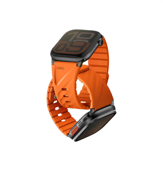 Ремешок Uniq для Apple Watch 40-49 mm FLUO Silicone Rubber Volt Orange Ремешок Uniq для Apple Watch 40-49 mm FLUO Silicone Rubber Volt Orange