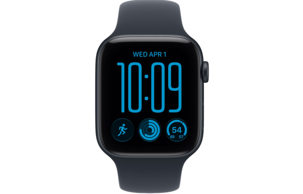 Часы Apple Watch SE 3 (2026) 40mm Midnight Aluminum Case with Navy Blue Sport Band (GPS) (размер M/L)