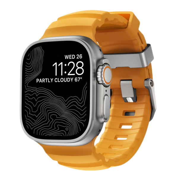 Ремешок Nomad Rocky Point Band для Apple Watch 49/45/44/42mm Sol / Natural Hardware