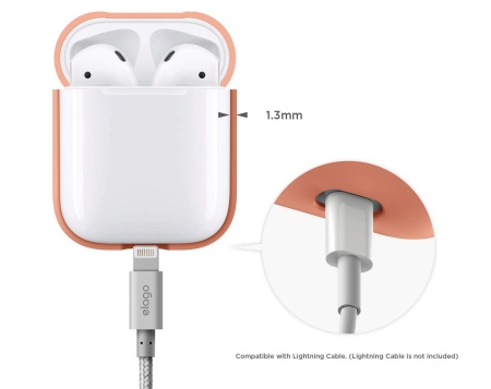 Чехол Elago для AirPods Silicone Сase Peach