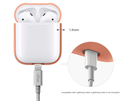 Чехол Elago для AirPods Silicone Сase Peach Чехол Elago для AirPods Silicone Сase Peach